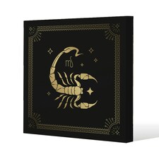 Zodiac scorpio horoscope in black & gold (canvas) 90 x 90 x 4cm