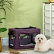 image 2 of PawHut 48.5cm Soft Side Pet Carrier w/ Cushion, for Miniature Dogs - Purple
