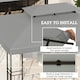 image 4 of Outsunny 3x4m Gazebo Replacement Roof Canopy 2 Tier Top UV Cover Patio Cream