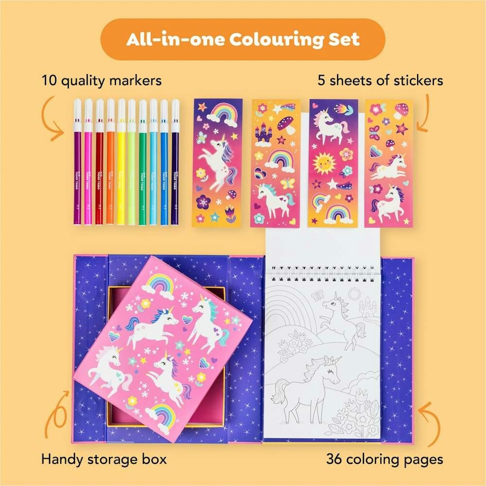 image 1 of Colouring Set - Unicorn Magic
