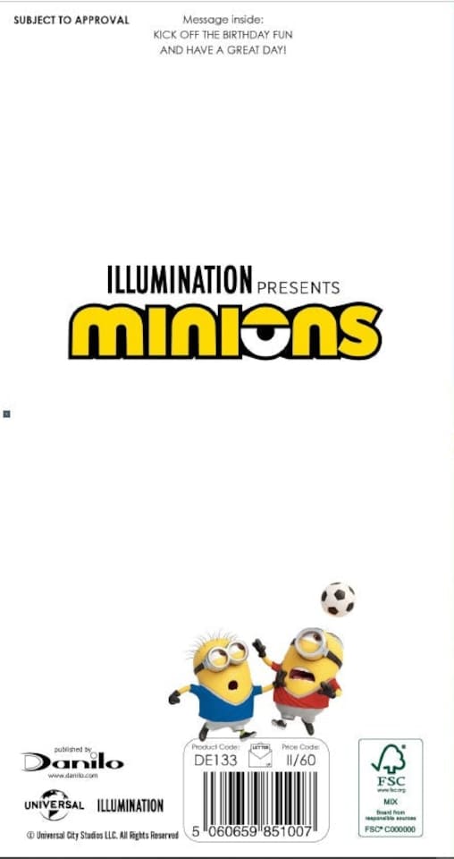 image 1 of Despicable Me Minions 'Super Son' Birthday Card