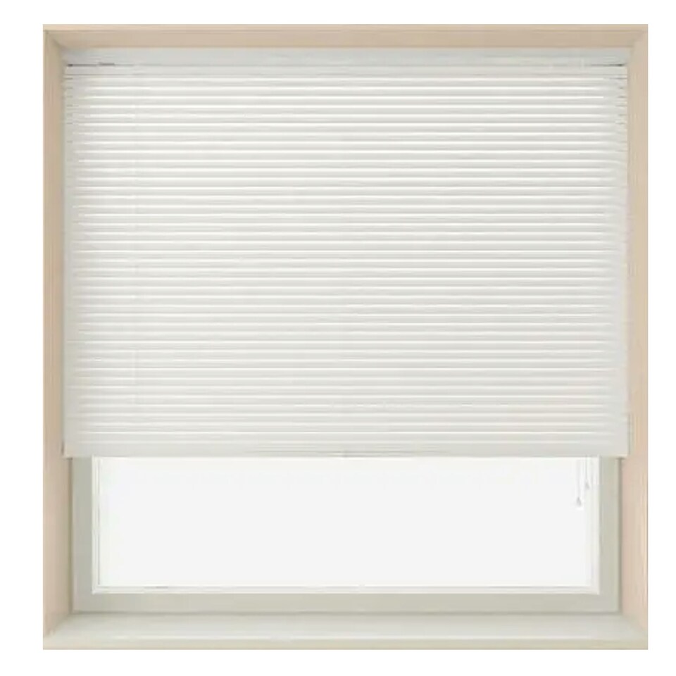180cm White 25mm Slat PVC Venetian Blind (152cm Drop) White | White