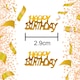 image 4 of of 14g Gold Happy Birthday Confetti