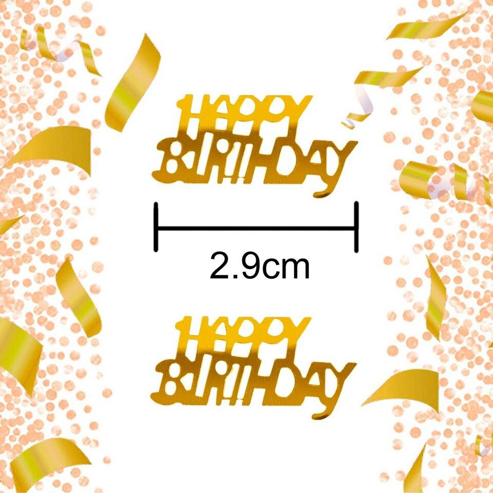 image 1 of of 14g Gold Happy Birthday Confetti