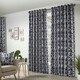 image 1 of Scandi Ring Top Lined Curtains - 168cm x 137cm - Navy/Silver