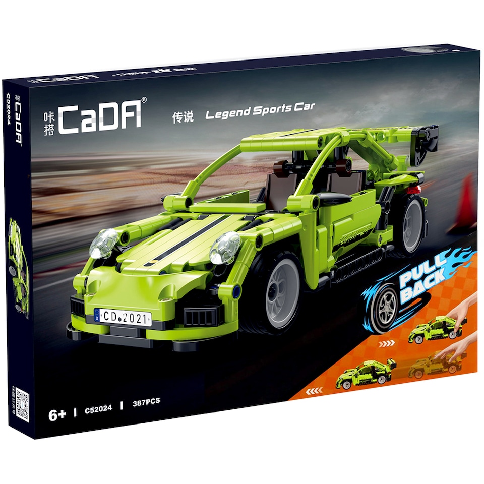 image 1 of Cada Legend Sports Car Brick Construction Set Pull-Back