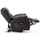 image 4 of Chester Single Motor Rise Recliner Bonded Leather Heat & Massage Chair (Brown)