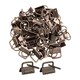 image 1 of 25mm Lanyard Keychain Hardware Fob Key Ring with Ring Clamps - 5pcs
