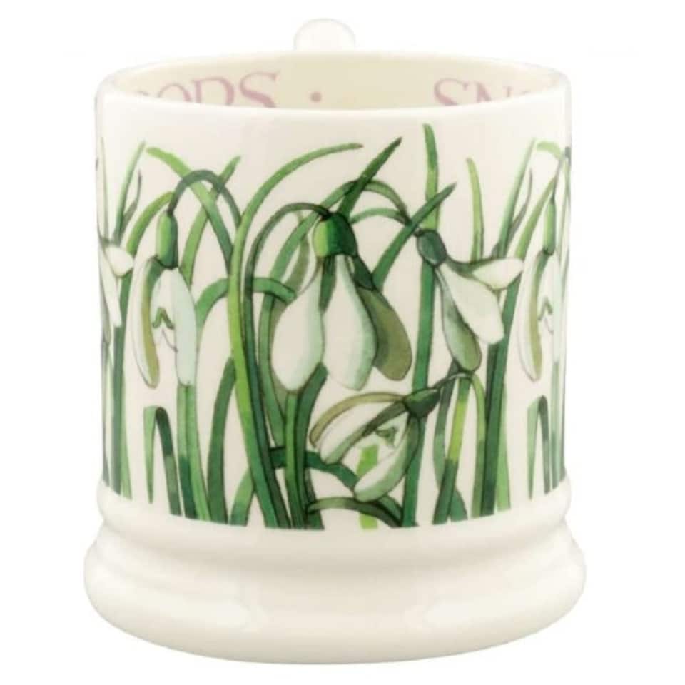 image 1 of Mug: 1 x 300ml Emma Bridgewater Snowdrop Half Pint Mug, Ceramic White