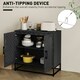 image 5 of HOMCOM Modern Storage Cupboard with Adjustable Shelf and 2 Doors, Black 