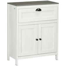 kleankin Bathroom Storage Cabinet Freestanding Storage Cupboard with Drawer