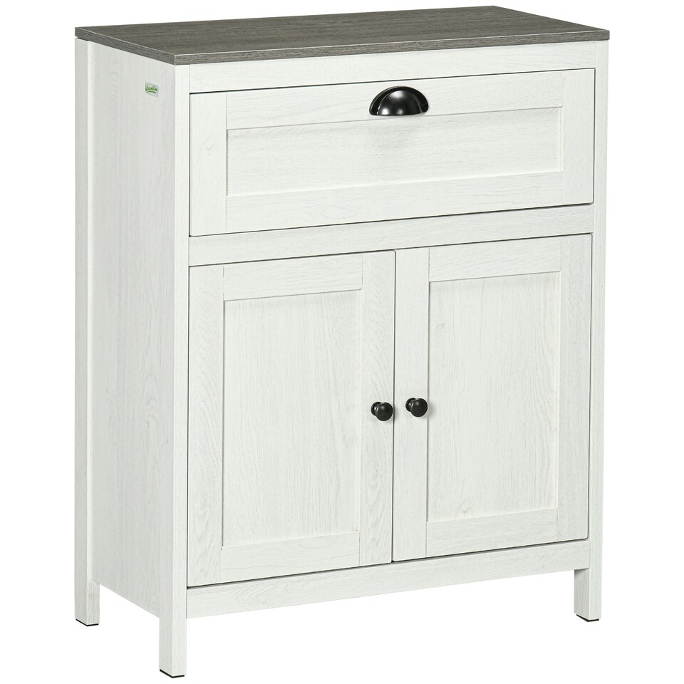 image 1 of kleankin Bathroom Storage Cabinet Freestanding Storage Cupboard with Drawer