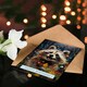 image 4 of Happy Birthday Playful Raccoon in Wildflower Meadow Birthday Card