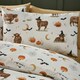 image 3 of Catherine Lansfield Halloween Highland Cow Reversible Duvet Cover Set Natural Cream | Natural | Double