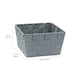 image 5 of JVL Vichy Square Nylon Storage Basket, Grey Grey