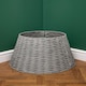 image 8 of Neo Grey Willow Christmas Tree Skirt Natural Rustic Handwoven Half Split Willow Base Cover Hider Collar