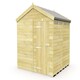 image 1 of 8 x 8 Feet Apex Security Shed - Single Door - Wood - L243 x W231 x H217 cm Brown
