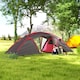 image 8 of Outsunny 4-6 Man Family Camping Tent with 2 Bedrooms, a Living Room | Grey | Grey