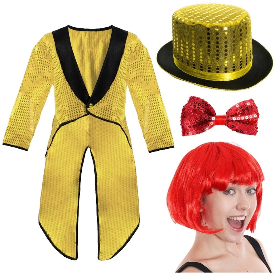 image 1 of Dancing Groupie Costume | Gold | XL