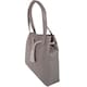 image 2 of Genuine Soft Leather Contrast Drawstring Tote Style Shoulder Handbag Brown | Taupe
