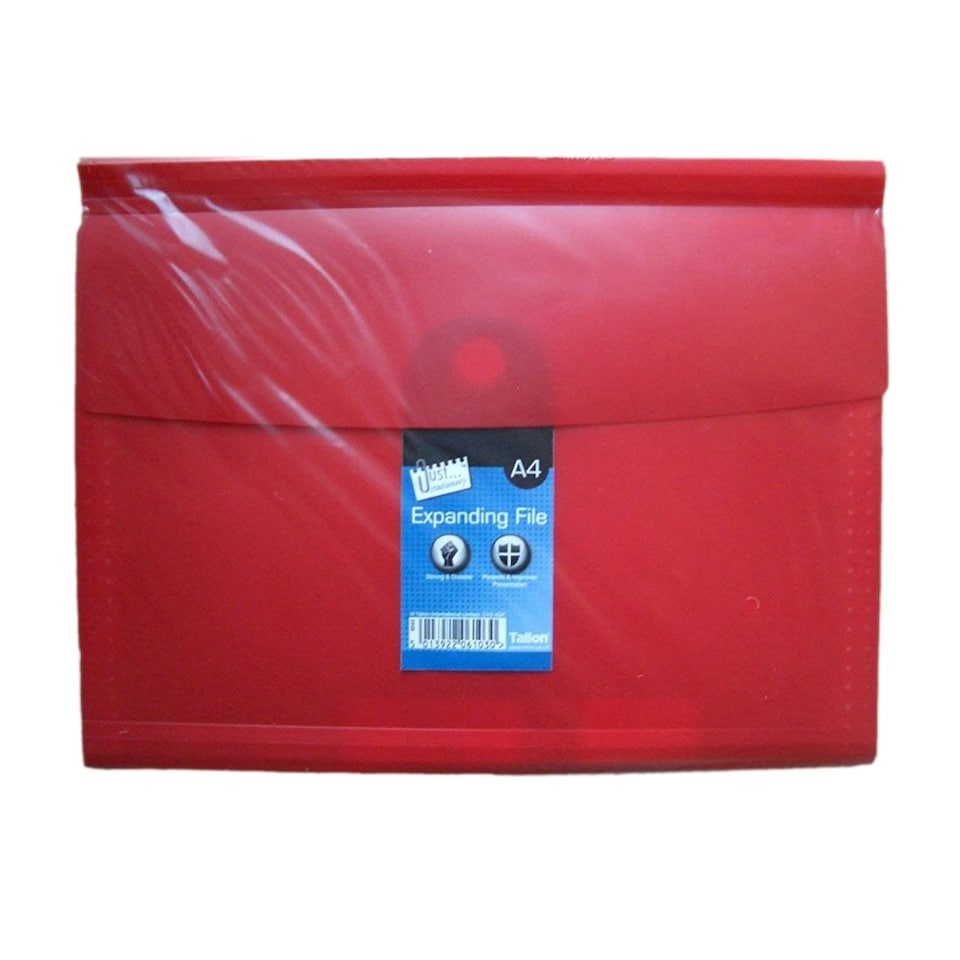 image 1 of Just stationery A4 6 pockets expanding file - assorted colours x 1 single folder