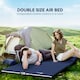 image 3 of Outsunny Portable Inflatable Camping Bed with Double Mattress Navy Blue