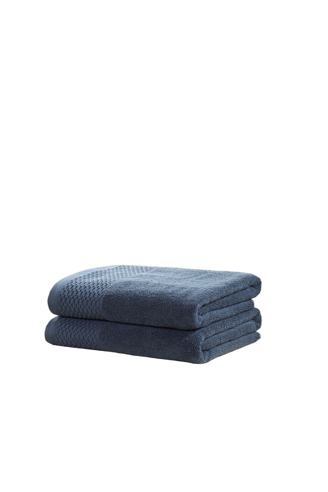 image 1 of Eden Weave Cotton Towels Luxury Soft Quick Dry Absorbent | Blue | Bath sheet | 1