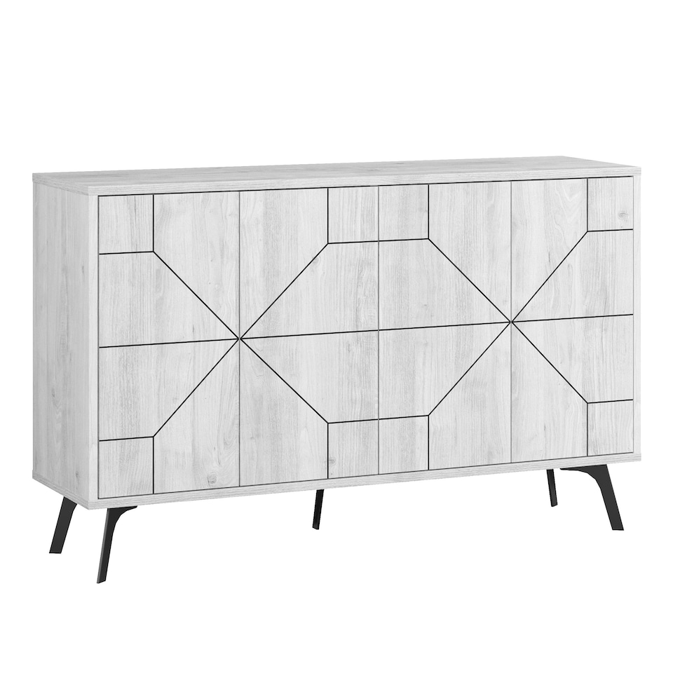 image 1 of Decortie Dune Sideboard Cabinet 123cm Ancient White
