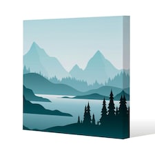abstract mountain landscape (Canvas Print) 90 x 90 x 4cm