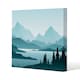image 1 of abstract mountain landscape (Canvas Print) 90 x 90 x 4cm