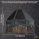 image 6 of Traditional Victorian Empire Lamp Shade in Jet Black Velvet with Long Tassels | Black | Black | 1