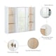 image 4 of HOMCOM Wall Mounted Bathroom Storage Cabinet w/ Mirrored Door, Adjustable Shelf