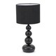 image 3 of ValueLights Marissa Black Stacked Ball Table Lamp Light