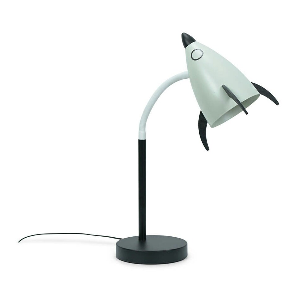 image 1 of ValueLights Adjustable Rocket Matte Blue Table Lamp and Integrated Bulb