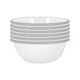 image 1 of Argon Tableware White Enamel Bowls - 16cm - Grey - Pack of 6 Grey