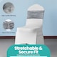 image 2 of Crushed Velvet Chair Band, Glitz Shiny Fabric Sashes - 10pcs