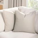 image 2 of OHS 2 x Soft Woven Textured Cushion Covers, 45x45cm - Natural