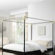 image 3 of Codicote Modern 4 Poster Black Metal Bed Frame (Small Double)