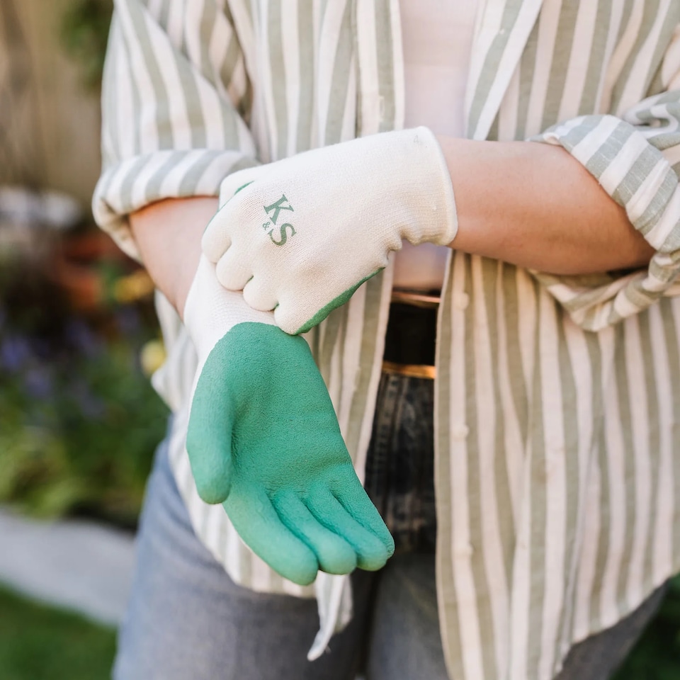 image 1 of Kent & Stowe Pistachio Natural Bamboo Gardening Gloves