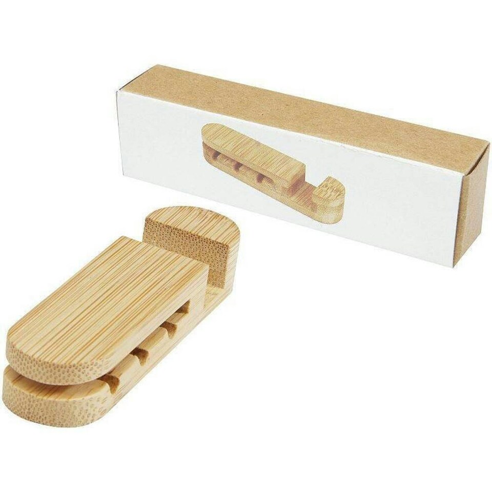 image 1 of Avenue Edulis Bamboo Cable Organiser - Beige - One Size