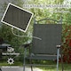 image 4 of Outsunny Folding Chairs Set, Breathable Mesh Fabric Seat, Dark Brown