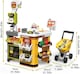 image 2 of 65PCS Supermarket Cart Toys Play Set with Cash Register Scanner Play Food Light Music and Smoke Effects