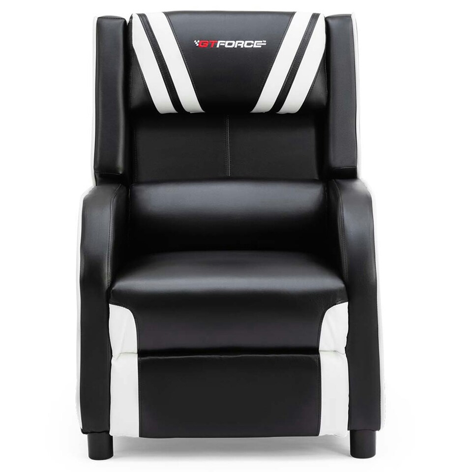 image 1 of Ranger S Faux Leather Recliner Armchair Sofa Cinema Gaming Chair (White)