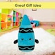 image 3 of Crayon Soft Toy Cute Plushie Huggable Cuddly Stuffed Toy 16cm Blue