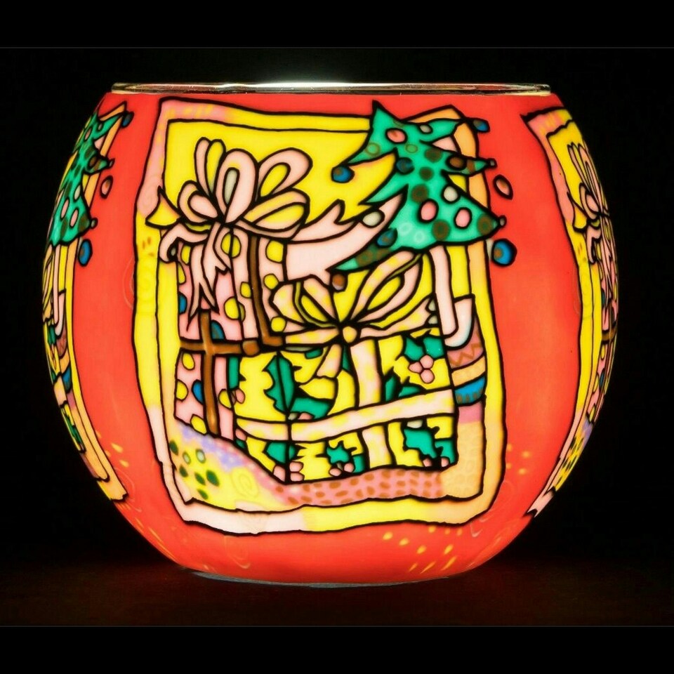 Milford Collection Tealight Holder Glass Nightlight Christmas Morning