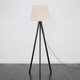 image 1 of ValueLights Modern Black Wood Tripod Floor Lamp With Beige Shade