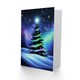 image 2 of Snow Covered Tree Aurora Borealis Blank For Him Or Her Art Xmas Festive Christmas Card