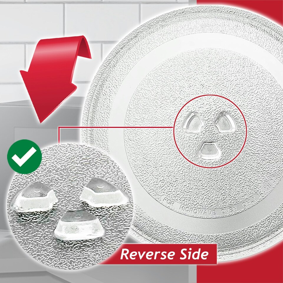 image 1 of SPARES2GO Universal Microwave Turntable Plate Y Type Glass Dish Tray (13.5" / 34.5cm / 345mm)