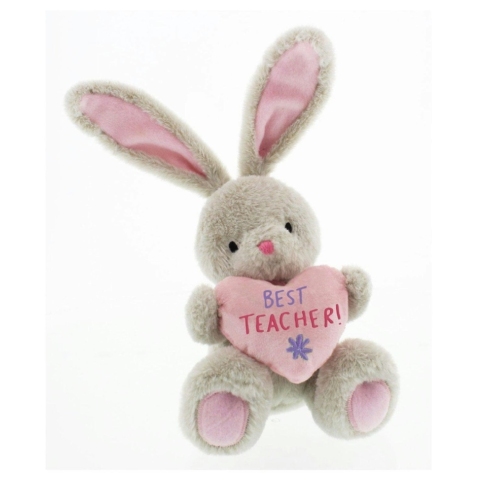 image 1 of For Best Teacher Medium Bebunni Rabbit Sitting With Heart 16 cms