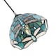 image 3 of Dragonfly Themed Emerald Stained Glass Tiffany Pendant Lighting Shade with Beads | Green
